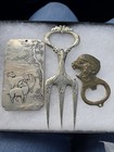 Unusual Antique Asian Lot Chinese  Japanese  Thailand Bottle Opener Bread Fork  