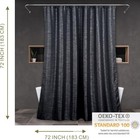Sparkly Glitter Shower Curtain  Silver Metallic 72 w X 72 l  pack Of 1  Black