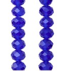 Bead Landing Glass Beads 8mm Rondelle Cobalt Blue Qty 38