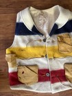 Vtg 1950-70   s Hudson s Bay 100  Wool   Leather Point Blanket Vest Med lrg- Rare 