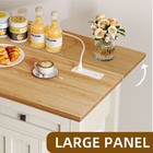 35 4  Rolling American Kitchen Island With Power Outlet Cabinet With Open Shelve