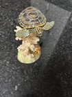 Decorative Sea Turtle Figurine On Coral Reef Base