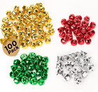 Craft Bells 1 Inch Large Assorted Color Jingle Bells 100 Pack For Christmas