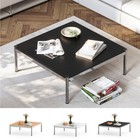 Classic Style Coffee Table 100  100cm Square Tea Table Metal For Living Room