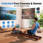 Merach Water Rowing Machines Home With 400lbs Free App For Immersive Water Rower