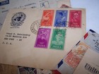 Substantial Vintage Collection Postage Stamps Burma  India  France  Us 1897 Card