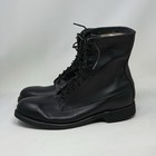 Addison Shoe Co Combat Steel Toe Boots Mens 10 5 Black Military Vintage 1987