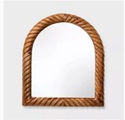 14   x16    Textured Wood Mirror Threshold Designed With Studio Mcgee Rustic Natural