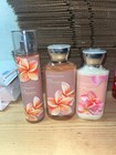 3 Bath   And Body Works Plumeria Fine Fragrance Mist Body Lotion Body Cream