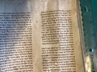 Original Hebrew Torah Handwritten Manuscript On Vellum 100-150 Yrs  Old