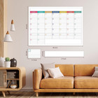 Large Dry Erase Calendar For Wall - Undated Dry Erase Calendar  Erasable Laminat