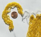 Vintage antique Micro Seed Beads-16 0 Rich Warm Sunset Yellow Transparent Hanks