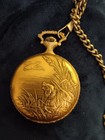 Lucerne 7 Jewel Full Hunter Yellow Gold Pocket Watch White Dial Great Detail 