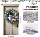 Christmas Gnome Door Banner For Holiday Front Porch Decor Santa Elf Wreath Hangi