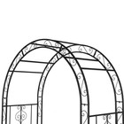83  Garden Archway Arch Arbor Yard Decor Wedding Patio Iron Structure Gate Black