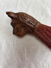 Vintage Rare Scottie Scotty Figural Head On Top Of Long Valet Brush Syroco Wood