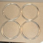 Vtg 6    Macrame Crafts Plastic Purse Handles Clear Handbag Nos 1970s Set Of 4