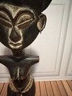 Large 18  Ashanti Akua ba Fertility Doll - Hand Carved Wood Ghana - With Jewelry