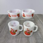 Vintage Strawberry Shortcake Mugs cups  Bowls Set Anchor Hocking Fire-king 1980s