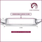 Unicornj Sterling Silver 925 Kids Enamel Charm Id Bracelet Made Italy Engravable