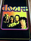 Vintage 1981 The Doors Felt Flocked Neon Black Light Poster  23  X 35 