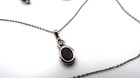 Vintage Sterling Silver Red Garnet 18  Necklace Earring Set Nb9