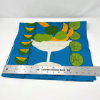 Vintage Vera Neumann Fruit Bowl Linen Tea Towel Kitchen Mid Century