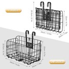 1 Pcs Folding Front Rear Bike Basket  Wire Mesh Fold-up Detchable Front Basket