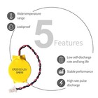 Cr2032 3v Lithium Battery With Wire Leads   Shr Connector Computer  Cmos  10 Pcs