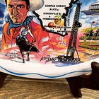 Vintage Texas State Souvenir Tin Metal 11    Tray Plate - Ken Haag Collectible
