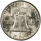 1950-p Pcgs Au58 Franklin Half Dollar W  Outstanding Eye Appeal   Sharp Strike