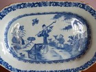 Anitique 18th Century Chinese Porcelain Blue And White Plate - Qianlong