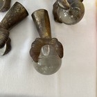 Antique Victorian Ball Claw Cast Iron Primitive Glass Table Leg Feet Hardware 4