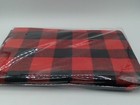 48 Inch Christmas Tree Skirt  Red And Black Buffalo Plaid Mat Holiday