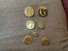 Vintage Masonic Shriners Metal Button Lot Brass Waterbury G Sword Star