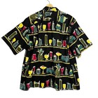 Reyn Spooner Aloha Shirt Cocktail Print Black Size Xl Men s Hawaiian 100  Cotton