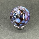 Contemporary Handmade Art Glass Marble  82  Blue Spots Shimmery Purple Pink Hues
