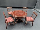 Vtg Bespaq 5 Pc Empire Style Dining Set dollhouse Furniture 1 12 read