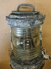 Vintage Perko Bronze Brass Navigation Anchor Light Clear Fresnel Lens  12  Tall