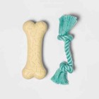 2 Pc Boots   Barkley Dog Bone Chew Toy   Rope Tug   Pull Pet Toys