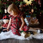 Christmas Toddler Kids Baby Girls Deer Lace Plaid Party Pageant Dress Clothes