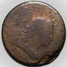 1795 Liberty Cap Large Cent - Plain Edge  s-78   Damage  Us 1c Copper Coin