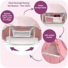 Badger Basket Kisses Rectangle Rocking Doll Bassinet With Quilted Interior  S   