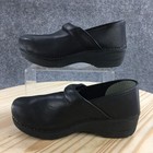 Dansko Xp 2 0 Shoes Womens 36 Black Nurse Clogs Leather Comfort Round Toe Low