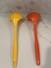 Vintage Foley Plastic Ladles Orange And Yellow Retro Kitchen Utensils Set Of 2