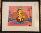 The Simpsons - Flanders Original Production Animation Cel With Coa - Framed 