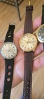 Vintage Three Men Large Nice Looking Timex Marlin Watches  For Repair Or Service
