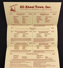 1989 All About Town Tours Inc Washington Dc Sightseeing Vintage Travel Brochure