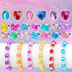 Kids Princess Jewelry Set Girls 4-6 Dress Up Necklace Bracelets Rings Gift