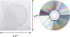 1 000 Pieces White Paper Cd Dvd Sleeves Envelope Holder With Clear Window And Fl